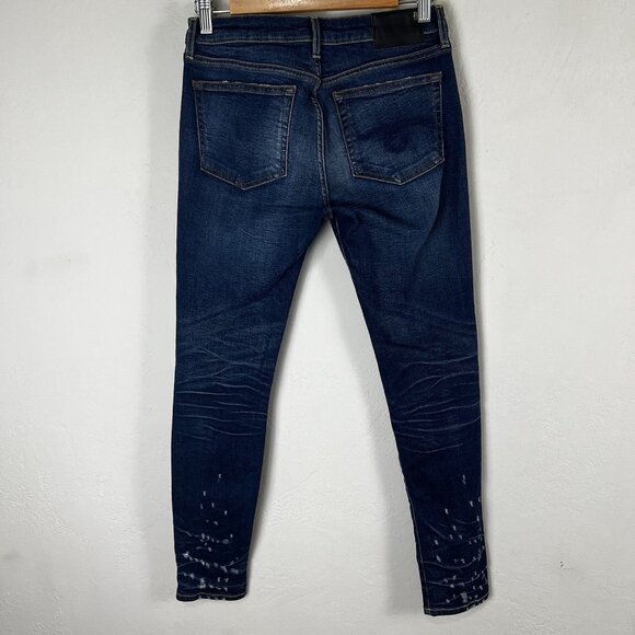 R13 Jeans Alison Skinny Camden Barbed Wire Rips Distressed Made In Italy Size 27 - Picture 4 of 13